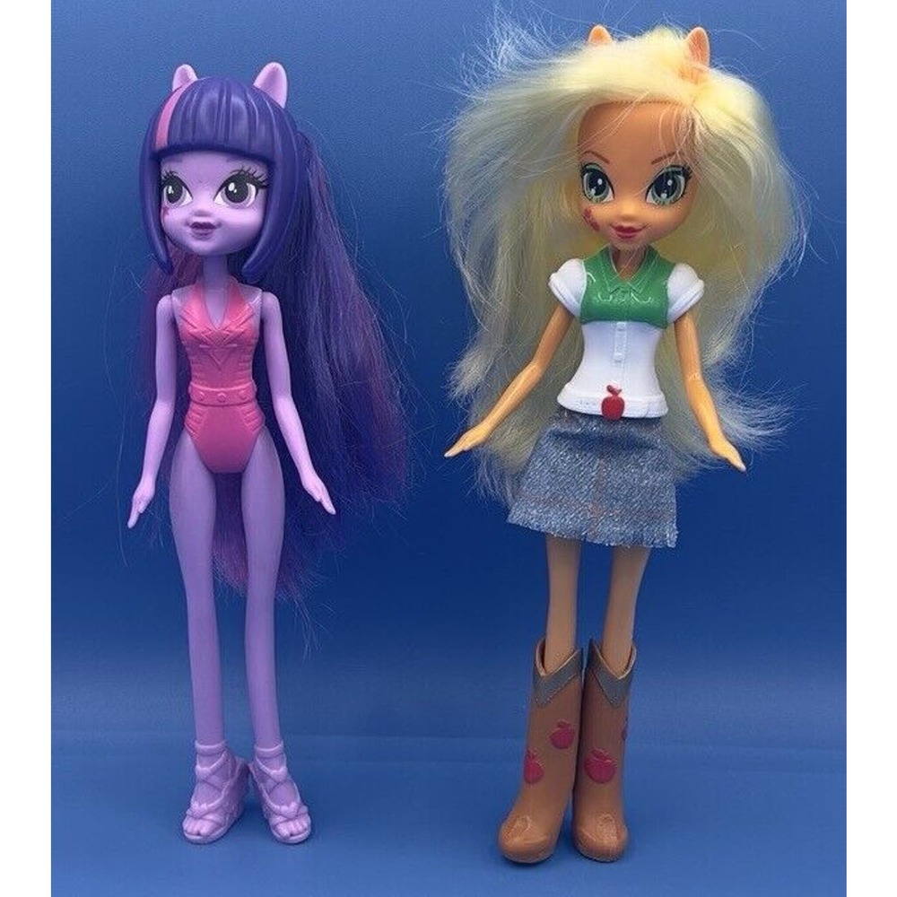 My Little Pony Equestria Girls 9” doll Applejack & Twilight Sparkle Hasbro 2014
